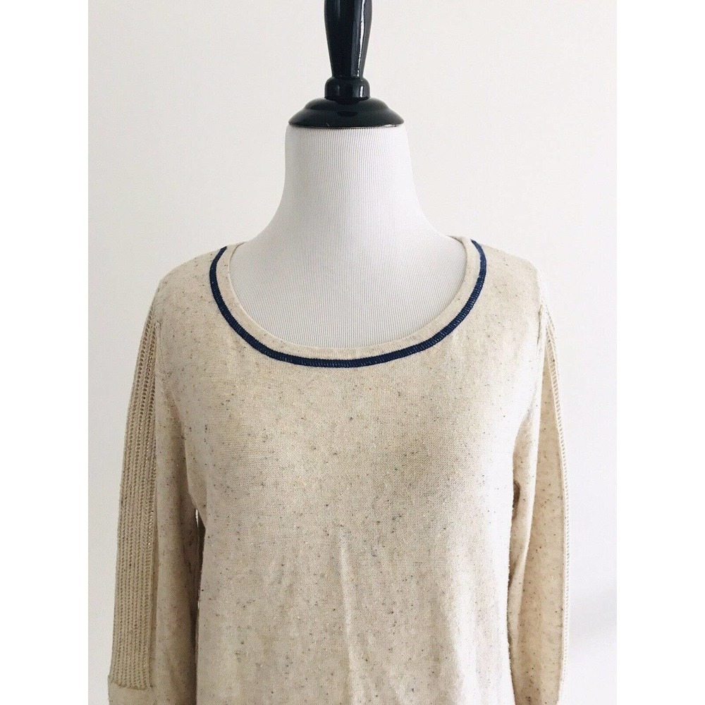 Anthropologie | If It Were Me Pullover Sweater Size L Beige Long Sleeves - Picture 2 of 9